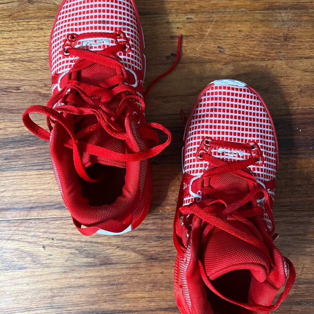 Nike Red and White Kids Sneakers